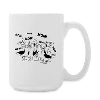 Funny Seagull Mom Mom Ocean Life Mother's Day Bird - Große Tasse 440 ml - Weiß - Rechts
