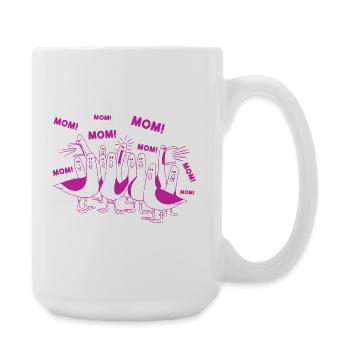 Funny Seagull Mom Mom Ocean Life Mother's Day Bird - Große Tasse 440 ml - Weiß - Rechts