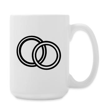 Verlobung - Große Tasse 440 ml - Weiß - Rechts