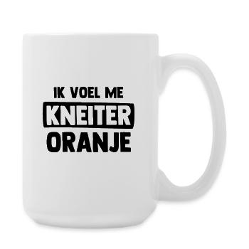 Ik Voel Me Kneiter Oranje - Nederland Niederlande - Große Tasse 440 ml - Weiß - Rechts