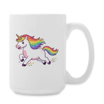 Explosion de licorne arc-en-ciel - Grande tasse 440 ml - blanc - Droite