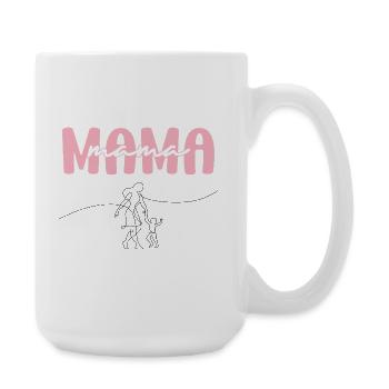 Mama Pink Lettering - Large Mug 440 ml - white - Right