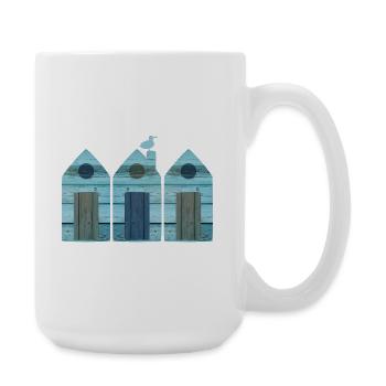 Maison de plage Trois Décoration en bois de mer Mouette 3 - Grande tasse 440 ml - blanc - Droite