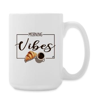 Cup of Coffee & Croissant - Large Mug 440 ml - white - Right
