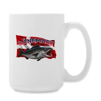 Pêche au charbon de bois au Danemark - Grande tasse 440 ml - blanc - Droite