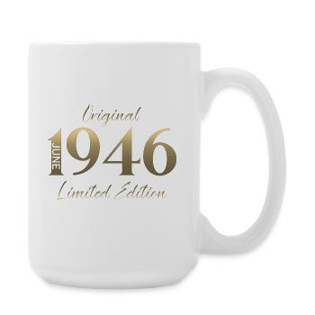 80th Birthday Gift Vintage June Vintage 1946 - Large Mug 440 ml - white - Right