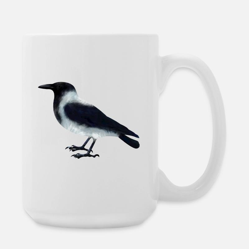 Hooded crow - Large Mug 440 ml - white