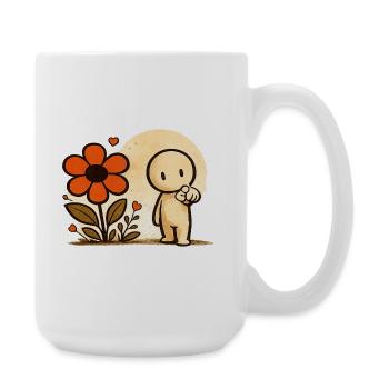 Der kleine Gedanke | Blume - Große Tasse 440 ml - Weiß - Rechts