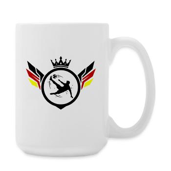 Footballer overhead kick Germany - Large Mug 440 ml - white - Right