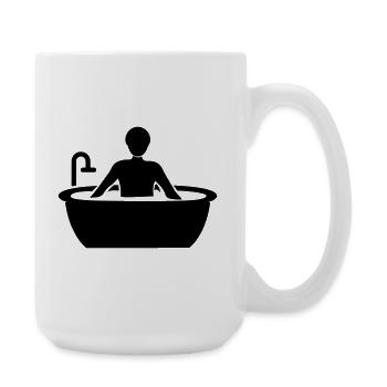 Bathing Bathtub - Large Mug 440 ml - white - Right