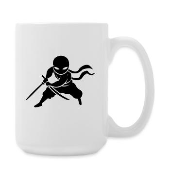 Ninja Samurai - Large Mug 440 ml - white - Right