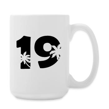 19_palmen - Large Mug 440 ml - white - Right