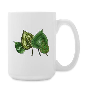 leaves - Large Mug 440 ml - white - Right