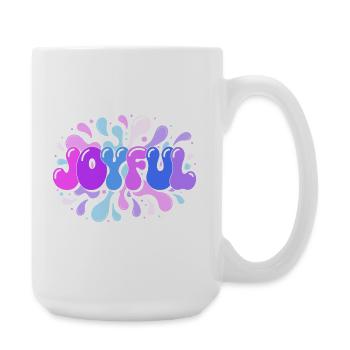 Joie éclatante en splash pop - Grande tasse 440 ml - blanc - Droite