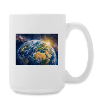Earth at sunrise - Large Mug 440 ml - white - Right