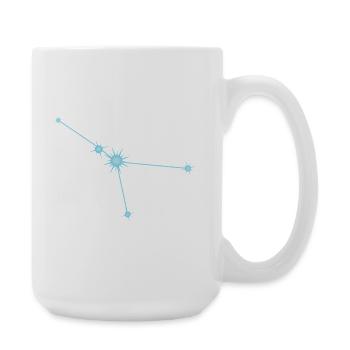 Constellation de l’Étoile du Cancer Signe du zodiaque Bleu pastel - Grande tasse 440 ml - blanc - Droite