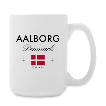 Aalborg, Danemark, Coordonnées Souvenir de voyage - Grande tasse 440 ml - blanc - Droite