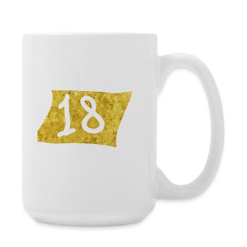 Design de célébration Golden 18 - Grande tasse 440 ml - blanc - Droite