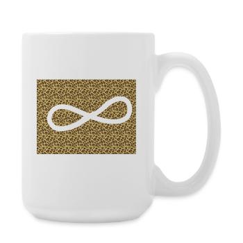 Leopard Infinity Pattern - Large Mug 440 ml - white - Right