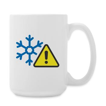 Cold Weather Warning Solid Icon Frost  Symbol - Large Mug 440 ml - white - Right