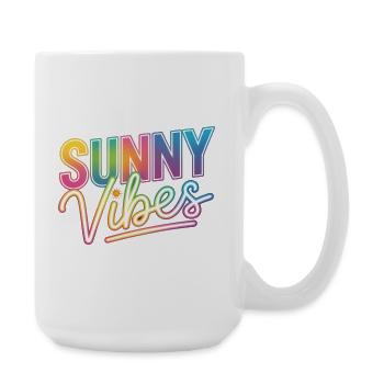 Sunny Vibes Neon Retro - Large Mug 440 ml - white - Right