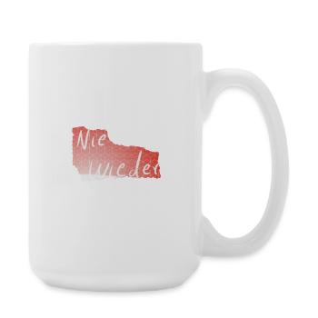 Nie Wieder Geometrischer Pink Aufdruck - Große Tasse 440 ml - Weiß - Rechts