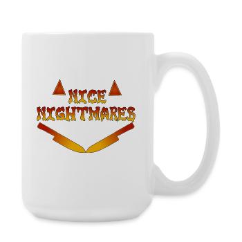 Nice Nightmares Flammen - Große Tasse 440 ml - Weiß - Rechts