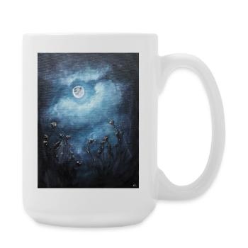 Mystical Moonlit Night Scene - Large Mug 440 ml - white - Right
