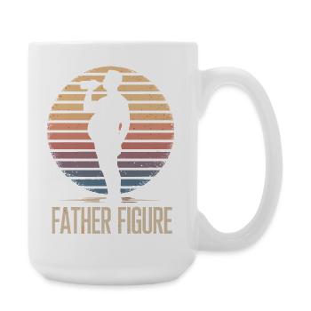 Funny Father Figure Beer Belly Dad Bod - Große Tasse 440 ml - Weiß - Rechts