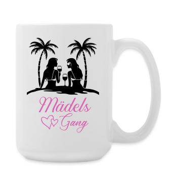 Girls' Gang Lettering with Hearts - Large Mug 440 ml - white - Right