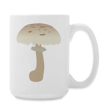Illustration de champignon parasol minimaliste - Grande tasse 440 ml - blanc - Droite