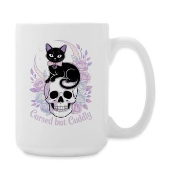 Mystical Cats and Bones Design - Large Mug 440 ml - white - Right