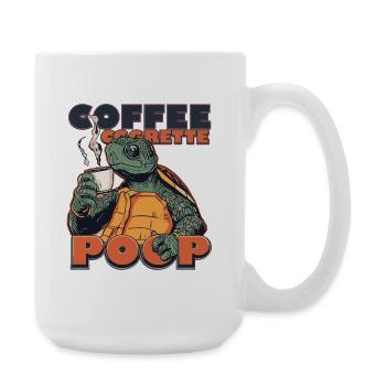 Lizard Turtle Coffee Butt Gaff Cigarette - Large Mug 440 ml - white - Right