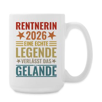 Pensioner 2026: Real legend leaves the site - Large Mug 440 ml - white - Right