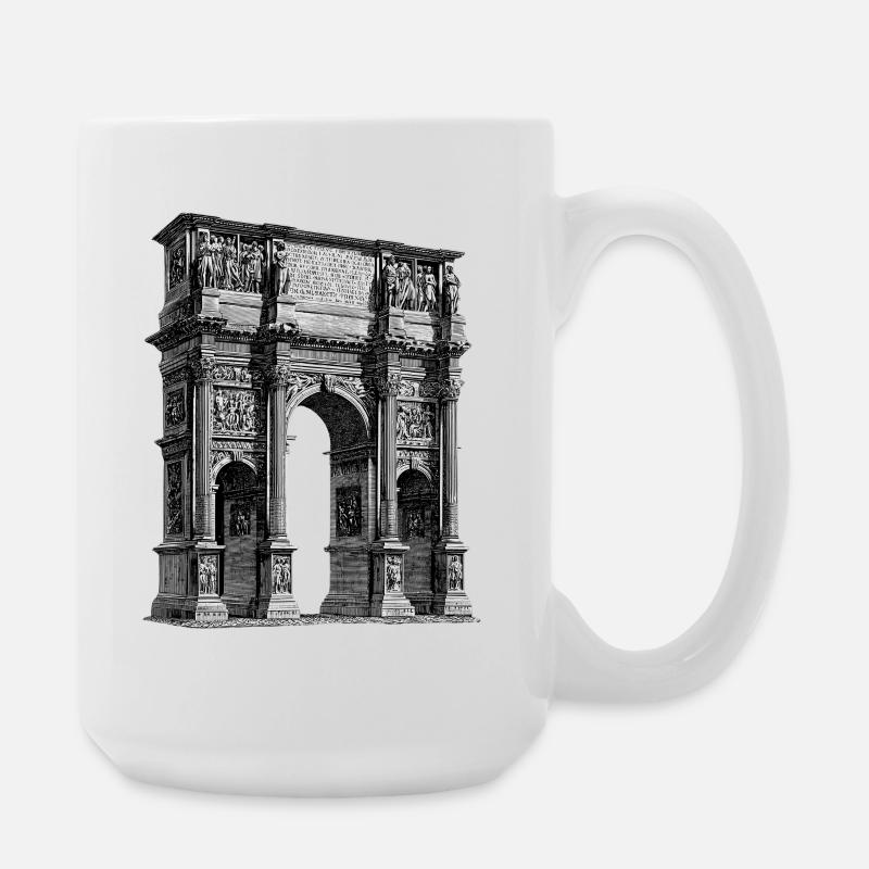Arc de triomphe romain – Gravure antique - Grande tasse 440 ml - blanc