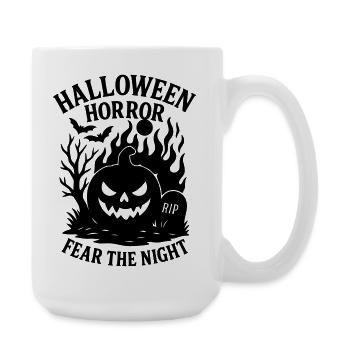 Halloween Fear The Night - Große Tasse 440 ml - Weiß - Rechts
