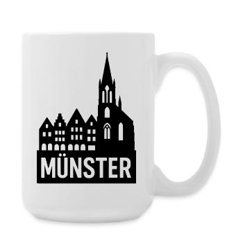 Ville universitaire de Münster - Grande tasse 440 ml - blanc - Droite