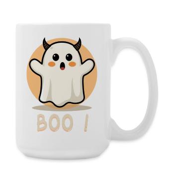 Boo! Ghost Halloween Blanket - Large Mug 440 ml - white - Right