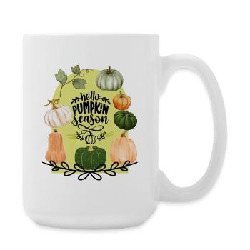 Hello Pumpkin Season - Large Mug 440 ml - white - Right