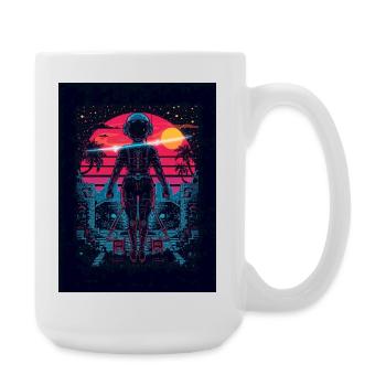 Astronaute Neon Sunset - Grande tasse 440 ml - blanc - Droite