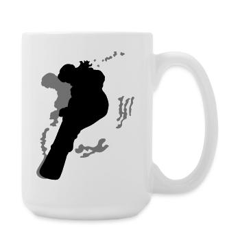 Snowboard girl - Große Tasse 440 ml - Weiß - Rechts