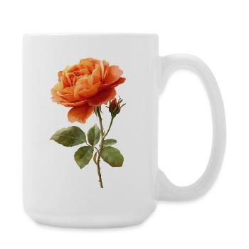 Rose orangée - Grande tasse 440 ml - blanc - Droite