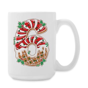 Christmas Numeral 6 Frosting - Large Mug 440 ml - white - Right