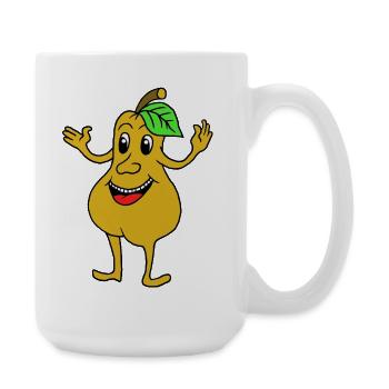 Funny pear - Large Mug 440 ml - white - Right