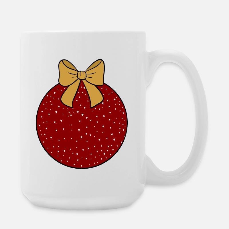 Weihnachtskugel  - Große Tasse 440 ml - Weiß