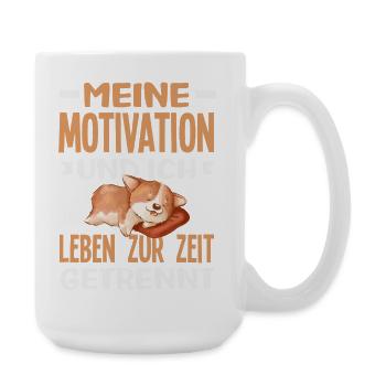 My motivation and I - currently separated - Large Mug 440 ml - white - Right
