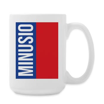 Minusio Vertikale Typografie Blau Rot - Große Tasse 440 ml - Weiß - Rechts