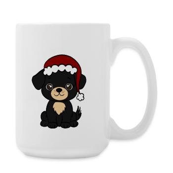 Chien Noël - Grande tasse 440 ml - blanc - Droite