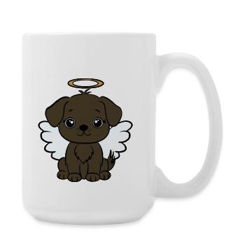 Dog with halo - Large Mug 440 ml - white - Right