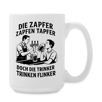 The tappers tap bravely - Large Mug 440 ml - white - Right